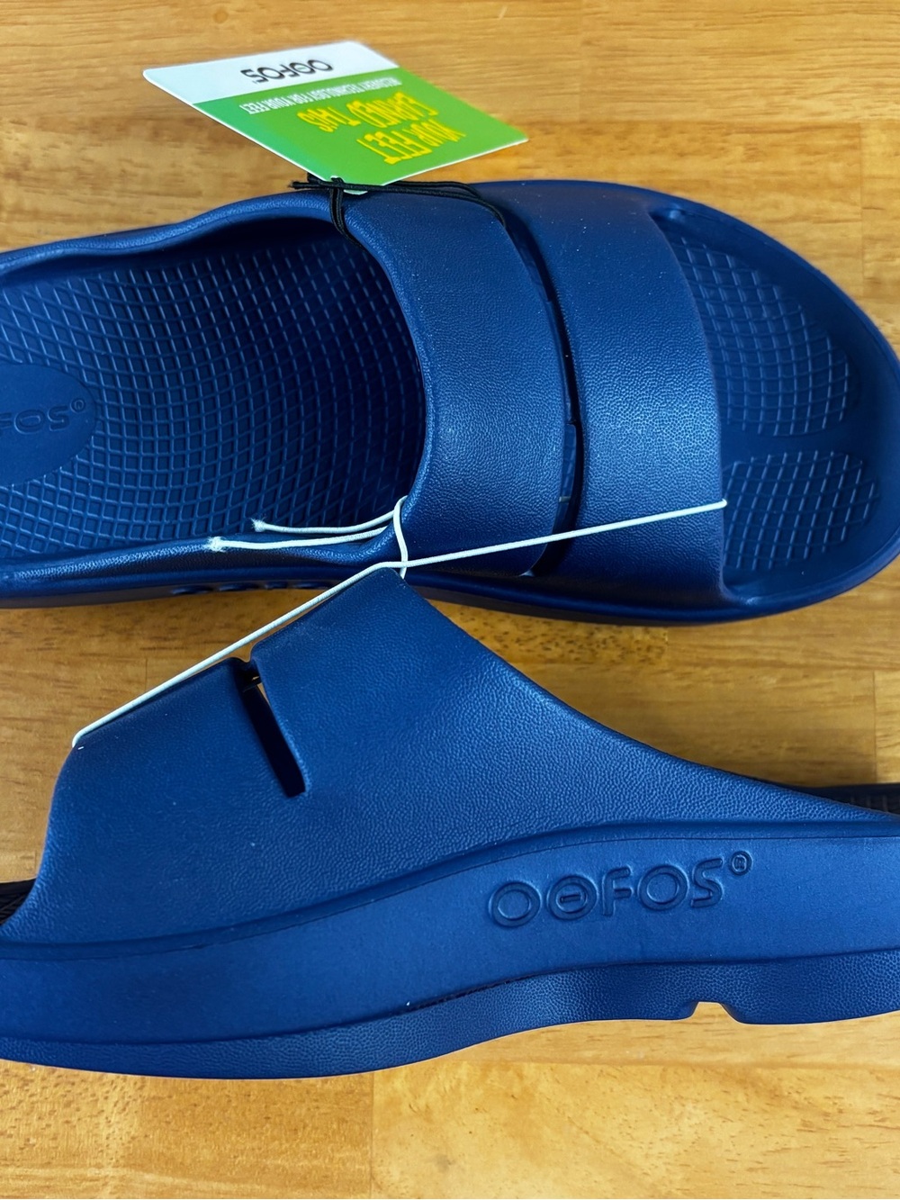 OOFOS Ooahh Navy Blue Slide Sandals Comfort Slip On Women’s 8, Men’s 6 - Picture 6 of 12